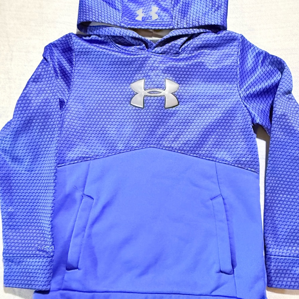 Under Armour Kids Textured Blue Hoodie YMD